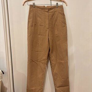 ZARA High Waisted Pants - Taupe Brown
